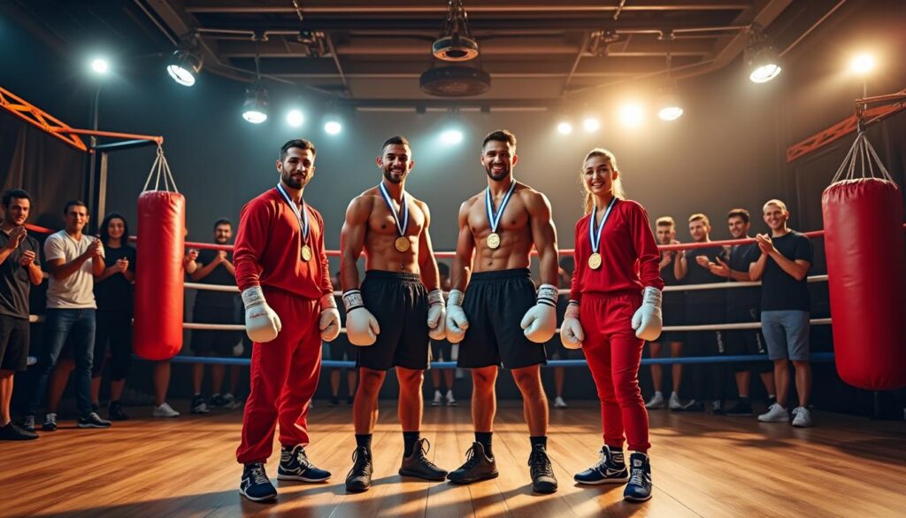 découvrez le succès du boxing gym de montagny à la coupe de france, où un quatuor de médailles illumine la compétition, témoignant d'une performance exceptionnelle et d'une passion pour la boxe.