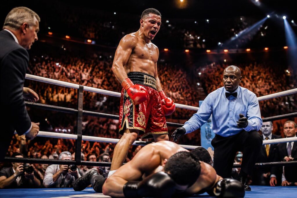 benavidez devient champion dans une troisième catégorie de poids après un ko spectaculaire contre ramirez lors d'un combat de boxe intense.