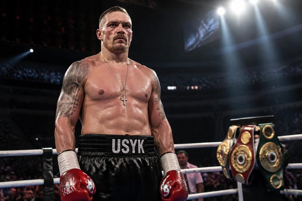 le champion de boxe usyk renonce à ses trois titres mondiaux des poids lourds pour se préparer à son dernier combat décisif.