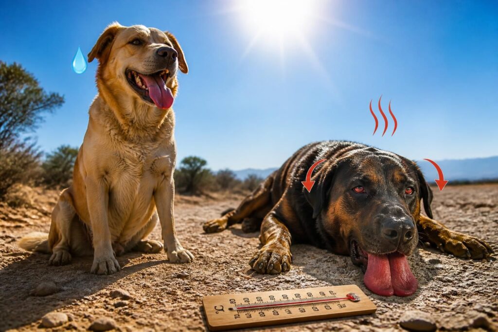 découvrez les 3 signes clés pour différencier un halètement normal d'un coup de chaleur chez votre chien durant la canicule, et apprenez comment protéger votre compagnon.