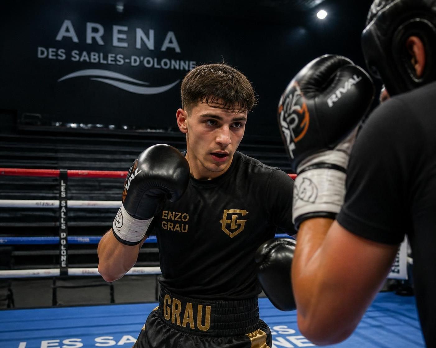 découvrez comment enzo grau se prépare avec détermination pour remporter une victoire décisive en boxe aux sables-d’olonne.