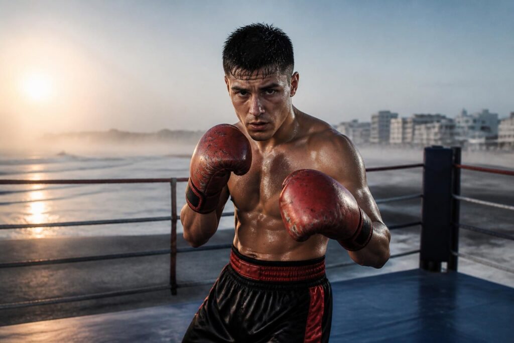 découvrez enzo grau, boxeur déterminé, prêt à décrocher une victoire décisive aux sables-d’olonne dans un combat passionnant.