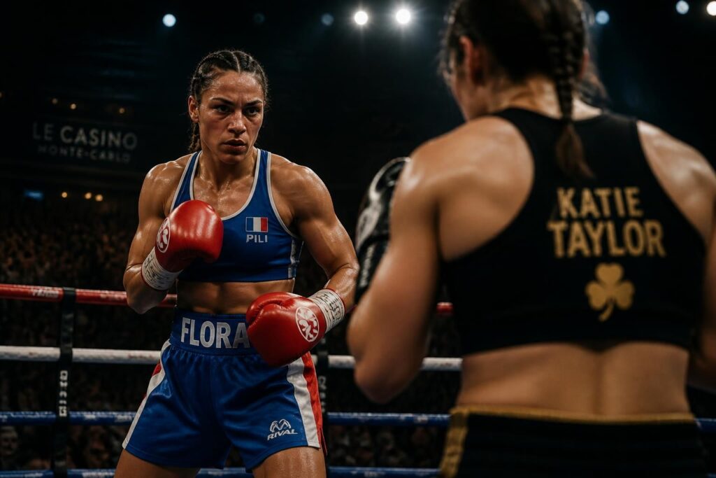 découvrez l'affrontement épique entre flora pili, la guerrière française de la boxe, et la légende katie taylor dans un duel intense à la rocky. préparez-vous à un combat mémorable plein de courage et de passion.