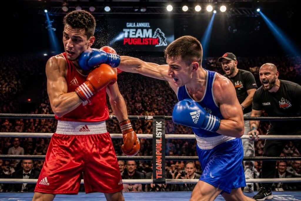 découvrez le gala annuel de la team pugilistik, un événement vibrant mettant en scène de nombreux combats de boxe amateur passionnants. une soirée pleine d'émotions et de talents prometteurs à ne pas manquer !