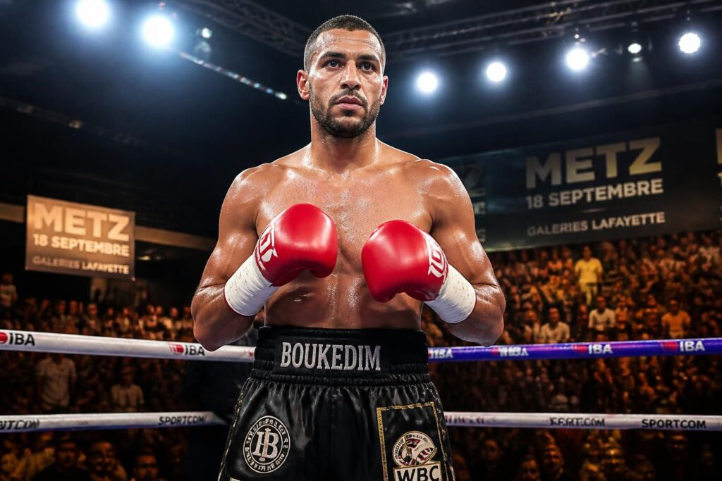 ibrahim boukedim se prépare intensément pour défendre son titre mondial de boxe le 18 septembre à metz, promettant un combat spectaculaire.