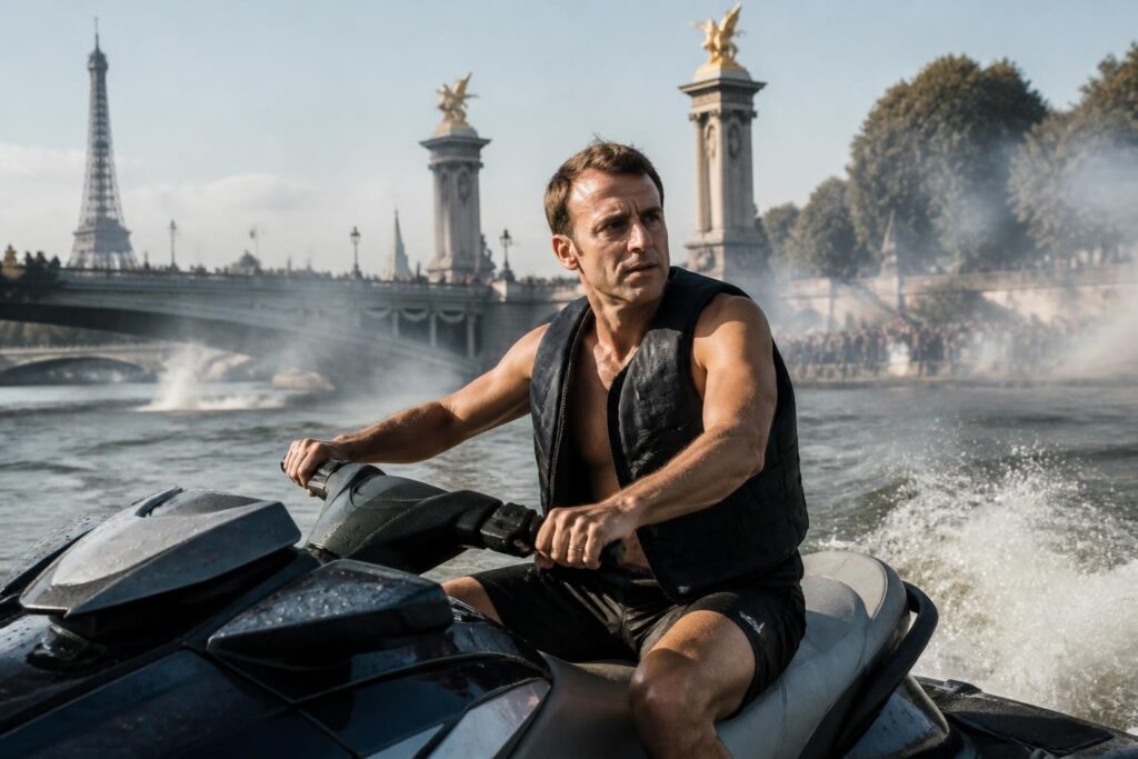 découvrez la polémique suscitée par une photo d'emmanuel macron en jet-ski publiée par paris match, jugée indécente en pleine crise.