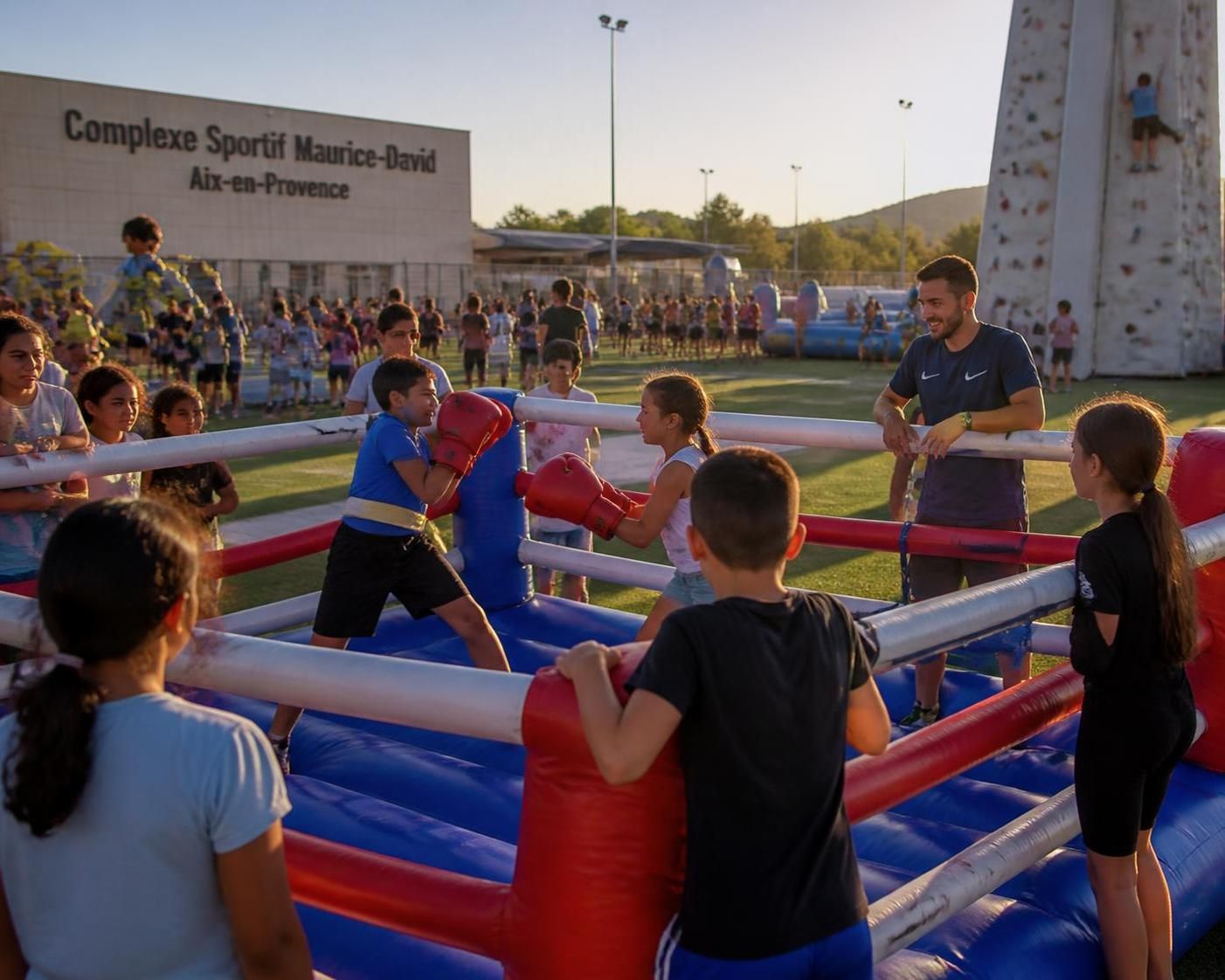 découvrez les nocturnes d’aix au complexe maurice-david : escalade, football et boxe en accès gratuit pour une soirée sportive et conviviale exceptionnelle.
