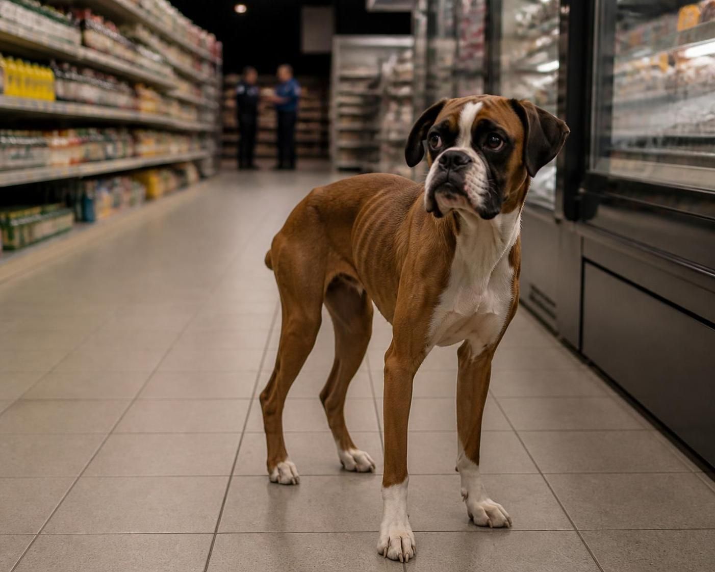 après 8 semaines d'absence, un boxer porté disparu est retrouvé sain et sauf dans un supermarché en belgique, suscitant émotion et soulagement.