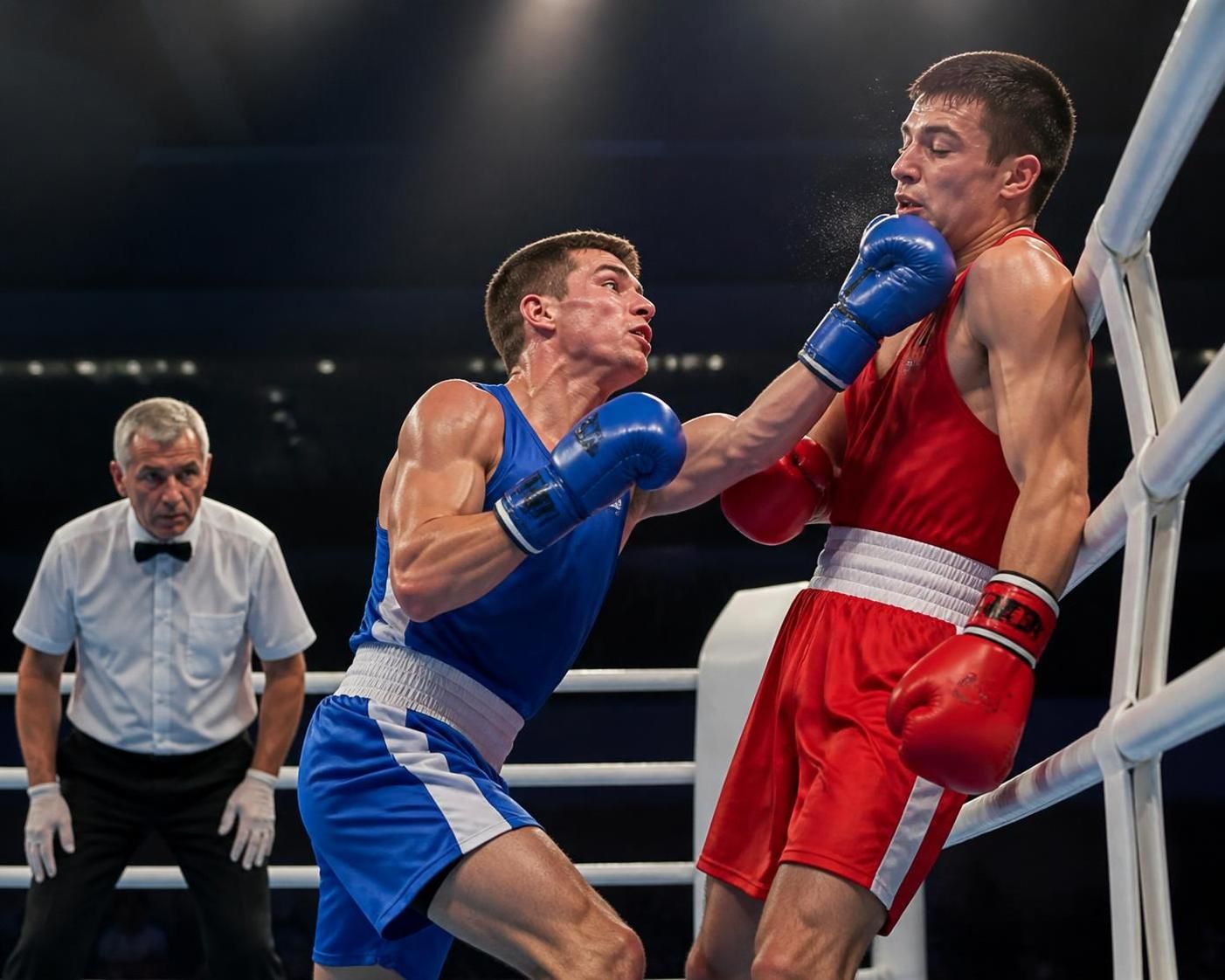 Boxe Olympique : Junior Tadah, la tornade hongroise, renversée et comptée à quatre reprises lors d'un combat intense 2 revivez le combat intense de junior tadah, la tornade hongroise de la boxe olympique, renversée et comptée à quatre reprises dans un duel spectaculaire.