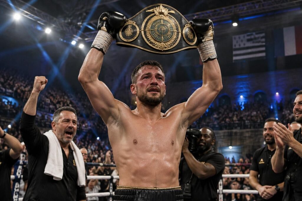 à pontivy, tristan buch décroche une ceinture mondiale de boxe et marque l’histoire. découvrez les enjeux de cette victoire exceptionnelle.